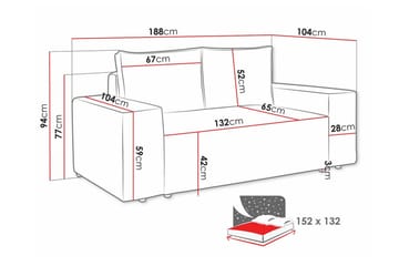 Knocklong 2-sits Bäddsoffa - Ljusbrun - Möbler - Soffa - Bäddsoffa