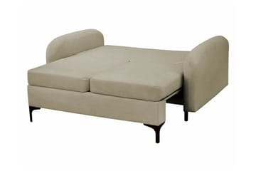 Knocklong 2-sits Bäddsoffa med Förvaring och Rundade Armstöd i Sammet - Blå - Möbler - Soffa - Bäddsoffa