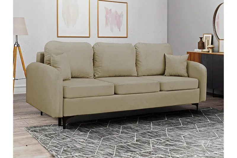 Knocklong 2-sits Bäddsoffa NO_BRAND beige - Möbler - Soffa - Bäddsoffa