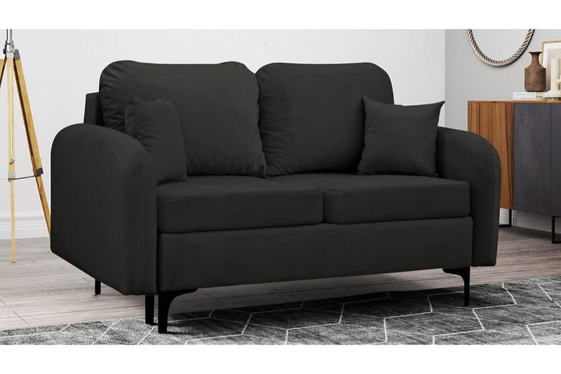 Knocklong 2-sits Bäddsoffa NO_BRAND Black - Möbler - Soffa - Bäddsoffa