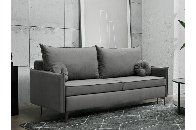 Knocklong 2-sits Bäddsoffa NO_BRAND Dark grey - Möbler - Soffa - Bäddsoffa
