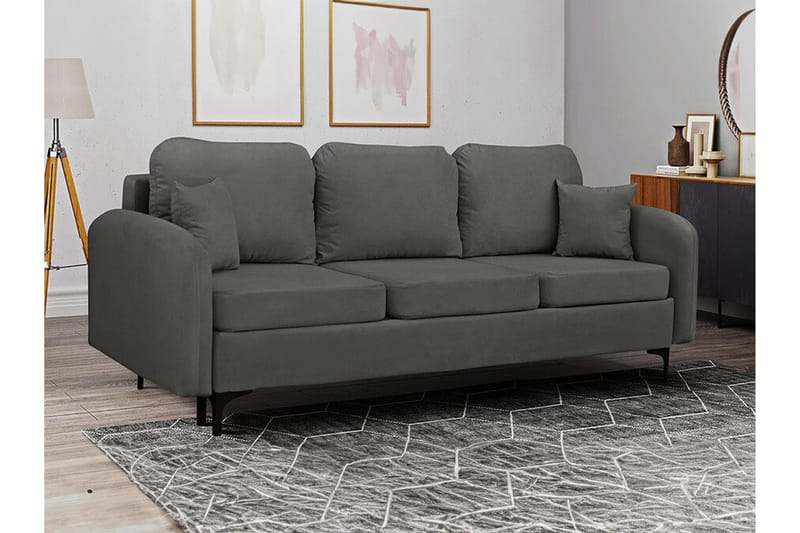 Knocklong 2-sits Bäddsoffa NO_BRAND Dark grey - Möbler - Soffa - Bäddsoffa