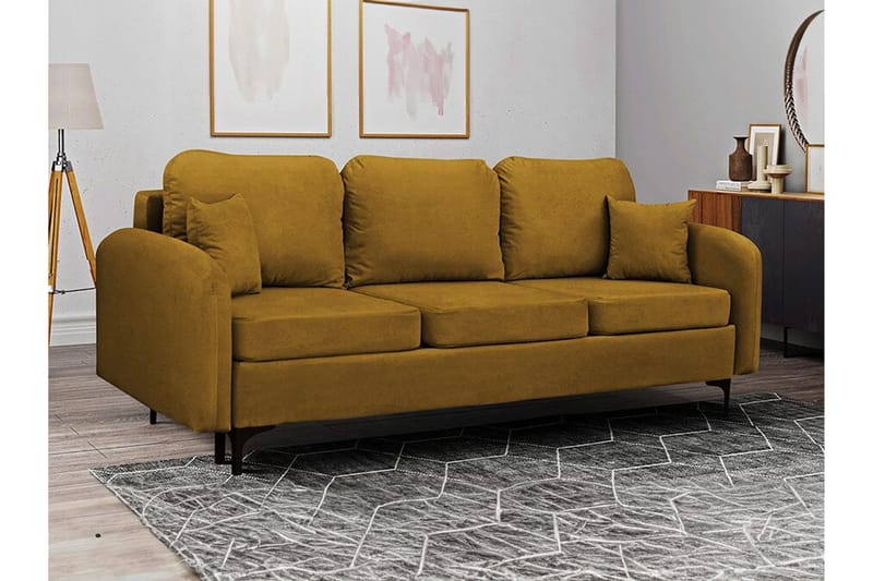 Knocklong 2-sits Bäddsoffa NO_BRAND Yellow-Green - Möbler - Soffa - Bäddsoffa