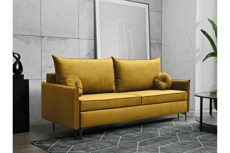 Knocklong 2-sits Bäddsoffa NO_BRAND Yellow - Möbler - Soffa - Bäddsoffa