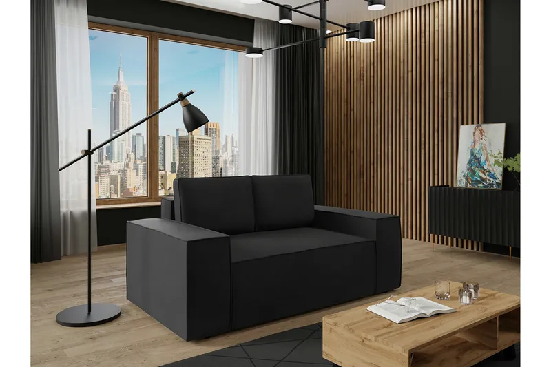 Knocklong 2-sits Bäddsoffa - Svart - Möbler - Soffa - Bäddsoffa