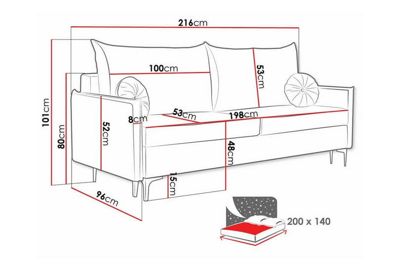 Knocklong 2-sits Bäddsoffa - Bäddsoffa - Bäddsoffa 2 sits