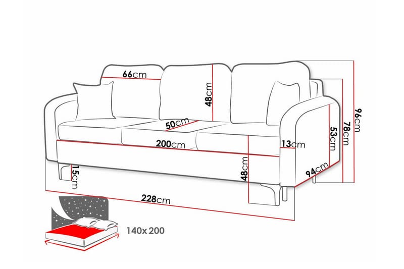 Knocklong 2-sits Bäddsoffa - Bäddsoffa - Bäddsoffa 2 sits