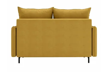 Knocklong 2-sits Längsbäddad Bäddsoffa 129x140 cm med Förvaring i Sammet - Blå - Möbler - Soffa - Bäddsoffa