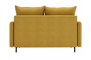 Knocklong 2-sits Längsbäddad Bäddsoffa 129x140 cm med Förvaring i Sammet - Grön - Möbler - Soffa - Bäddsoffa