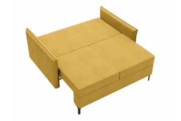 Knocklong 2-sits Längsbäddad Bäddsoffa 129x140 cm med Förvaring i Tyg - Grå - Möbler - Soffa - Bäddsoffa