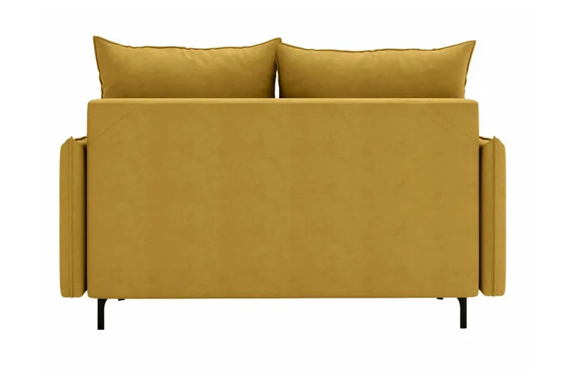 Knocklong 2-sits Längsbäddad Bäddsoffa 129x140 cm med Förvaring i Tyg - Grå - Möbler - Soffa - Bäddsoffa