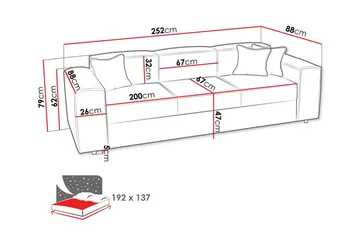 Knocklong 3-sits Bäddsoffa - Möbler - Soffa - Bäddsoffa
