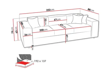 Knocklong 3-sits Bäddsoffa - Möbler - Soffa - Bäddsoffa