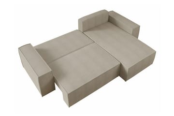 Knocklong 3-sits Höger Bäddsoffa 137x223 cm med Förvaring i Manchestertyg - Blå - Möbler - Soffa - Bäddsoffa