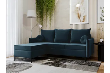 Knocklong 3-sits Hörnbäddsoffa - Blå - Möbler - Soffa - Bäddsoffa