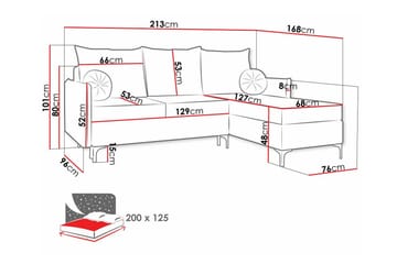 Knocklong 3-sits Hörnbäddsoffa - Cream - Möbler - Soffa - Bäddsoffa