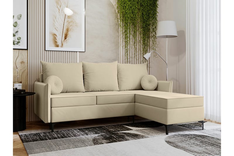 Knocklong 3-sits Hörnbäddsoffa - Cream - Möbler - Soffa - Bäddsoffa