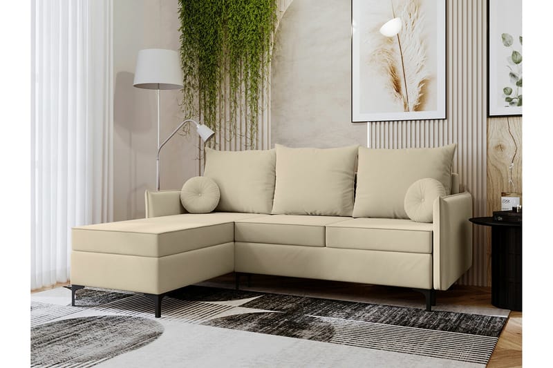 Knocklong 3-sits Hörnbäddsoffa - Cream - Möbler - Soffa - Bäddsoffa