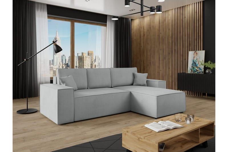 Knocklong 3-sits Hörnbäddsoffa - Grå - Möbler - Soffa - Bäddsoffa