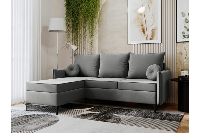 Knocklong 3-sits Hörnbäddsoffa - Grå - Möbler - Soffa - Bäddsoffa