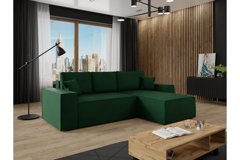 Knocklong 3-sits Hörnbäddsoffa - Grön - Möbler - Soffa - Bäddsoffa
