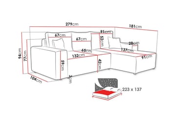 Knocklong 3-sits H örnbäddsoffa - Grön - Möbler - Soffa - Bäddsoffa
