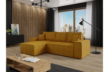 Knocklong 3-sits Hörnbäddsoffa - Gul - Möbler - Soffa - Bäddsoffa
