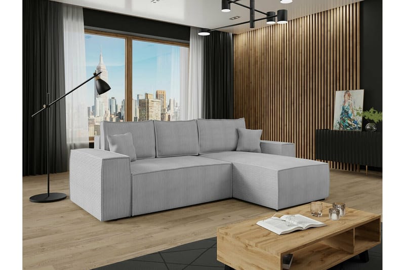 Knocklong 3-sits Hörnbäddsoffa - Ljusgrå - Möbler - Soffa - Bäddsoffa