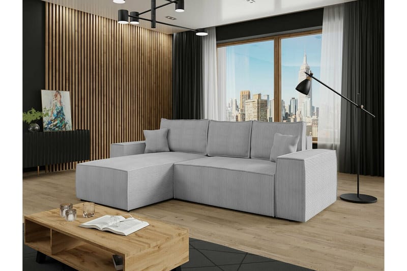 Knocklong 3-sits Hörnbäddsoffa - Ljusgrå - Möbler - Soffa - Bäddsoffa