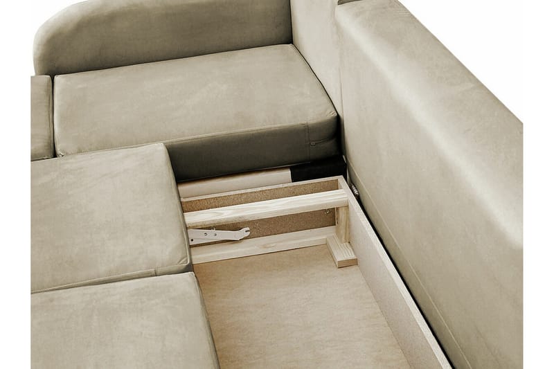 Knocklong 3-sits Hörnbäddsoffa NO_BRAND beige - Möbler - Soffa - Bäddsoffa