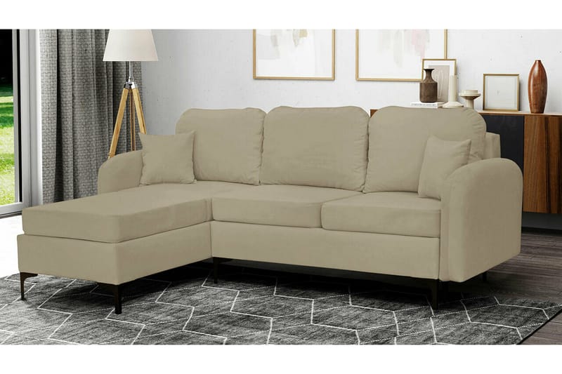 Knocklong 3-sits Hörnbäddsoffa NO_BRAND Light green - Möbler - Soffa - Bäddsoffa