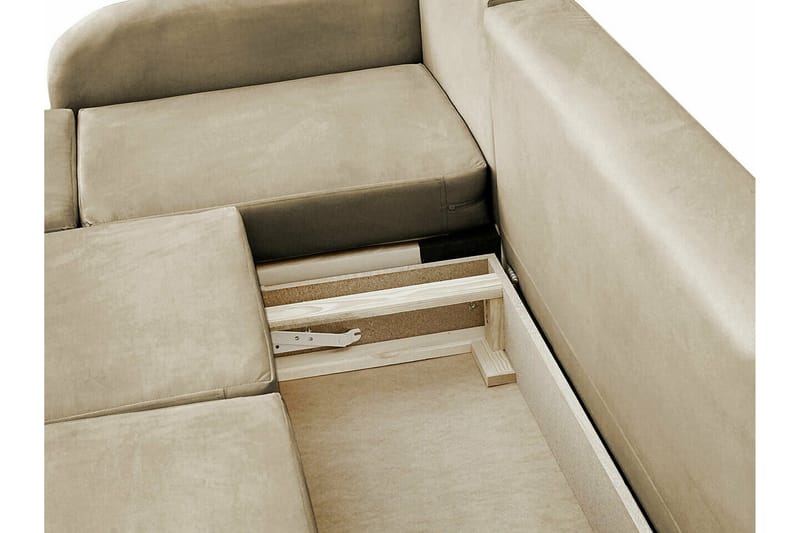 Knocklong 3-sits Hörnbäddsoffa NO_BRAND Light green - Möbler - Soffa - Bäddsoffa
