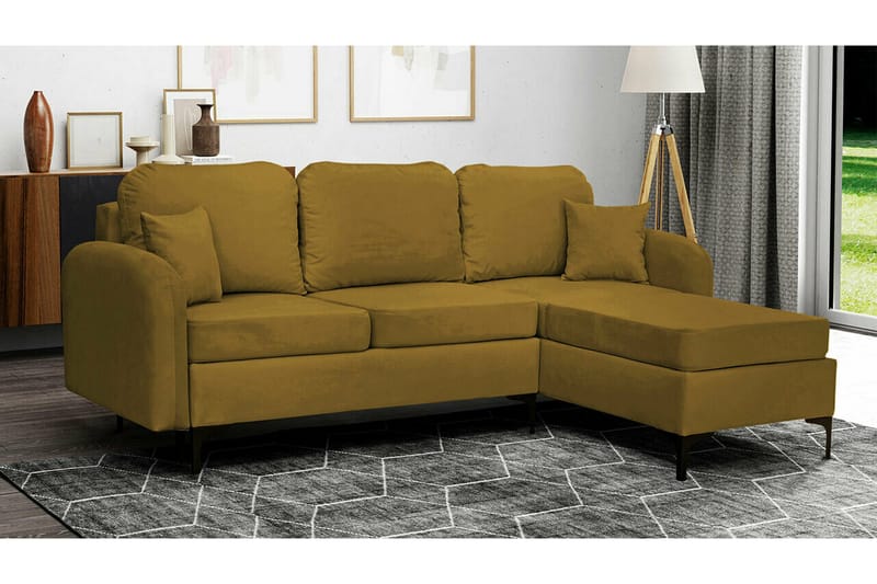 Knocklong 3-sits Hörnbäddsoffa NO_BRAND Yellow-Green - Möbler - Soffa - Bäddsoffa