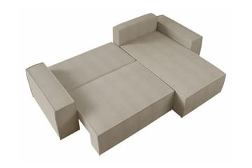 Knocklong 3-sits Vänster Bäddsoffa med Schäslong och Förvaring i Kordsammet - Blå - Möbler - Soffa - Bäddsoffa