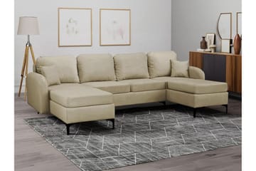 Knocklong 4-sits Hörnbäddsoffa beige - Möbler - Soffa - Bäddsoffa