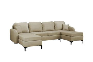 Knocklong 4-sits Hörnbäddsoffa beige - Möbler - Soffa - Bäddsoffa