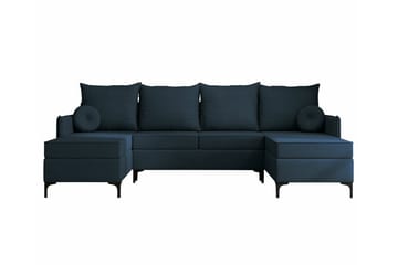 Knocklong 4-sits Hörnbäddsoffa - Blå - Möbler - Soffa - Bäddsoffa