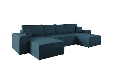Knocklong 4-sits Hörnbäddsoffa - Blå - Möbler - Soffa - Bäddsoffa