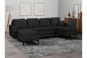 Knocklong 4-sits Hörnbäddsoffa Black - Möbler - Soffa - Bäddsoffa