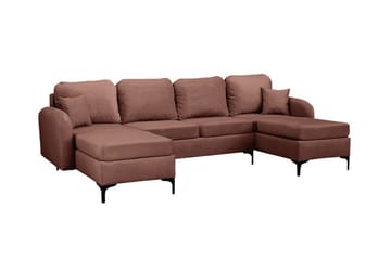 Knocklong 4-sits Hörnbäddsoffa Brown - Möbler - Soffa - Bäddsoffa