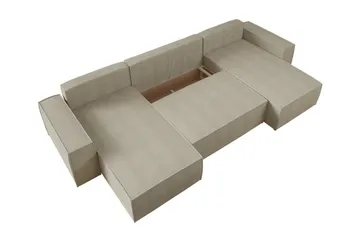 Knocklong 4-sits Hörnbäddsoffa - Cream - Möbler - Soffa - Bäddsoffa