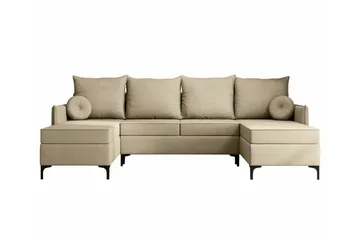 Knocklong 4-sits Hörnbäddsoffa - Cream - Möbler - Soffa - Bäddsoffa