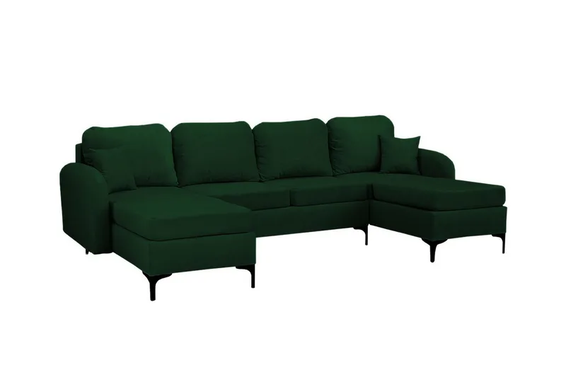 Knocklong 4-sits Hörnbäddsoffa Dark green, undefined