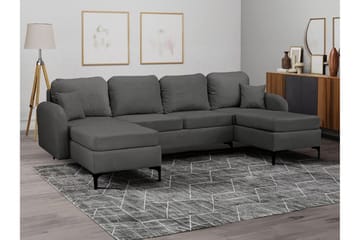 Knocklong 4-sits Hörnbäddsoffa Dark grey - Möbler - Soffa - Bäddsoffa