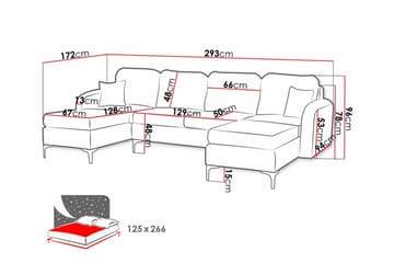Knocklong 4-sits Hörnbäddsoffa Dark grey - Möbler - Soffa - Bäddsoffa