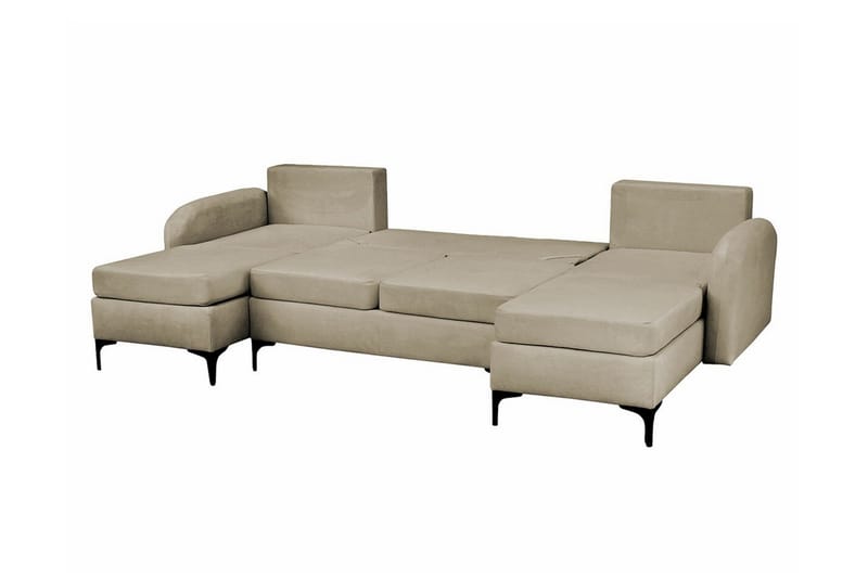 Knocklong 4-sits Hörnbäddsoffa NO_BRAND beige - Möbler - Soffa - Bäddsoffa
