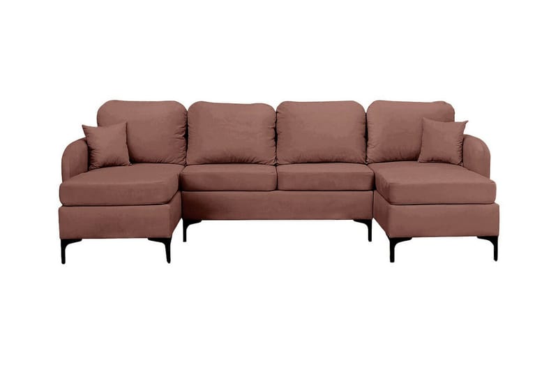 Knocklong 4-sits Hörnbäddsoffa NO_BRAND Brown - Möbler - Soffa - Bäddsoffa
