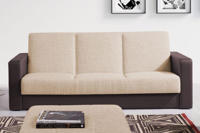 Kolder Bäddsoffa 222x97x88 cm - Beige - Möbler - Soffa - Bäddsoffa