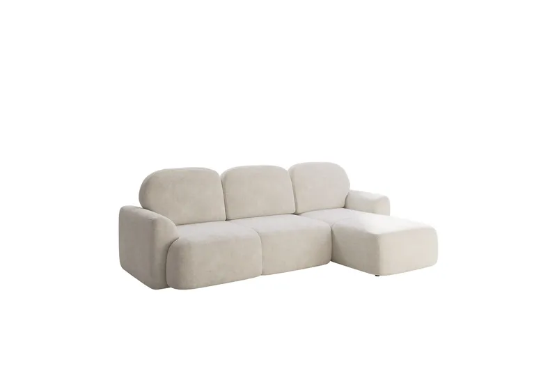 Korfu Bäddsoffa m. Divan 3-sits, Beige