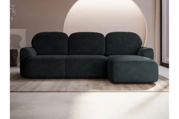 Korfu Bäddsoffa m. Divan 3-sits - Svart - Möbler - Soffa - Bäddsoffa